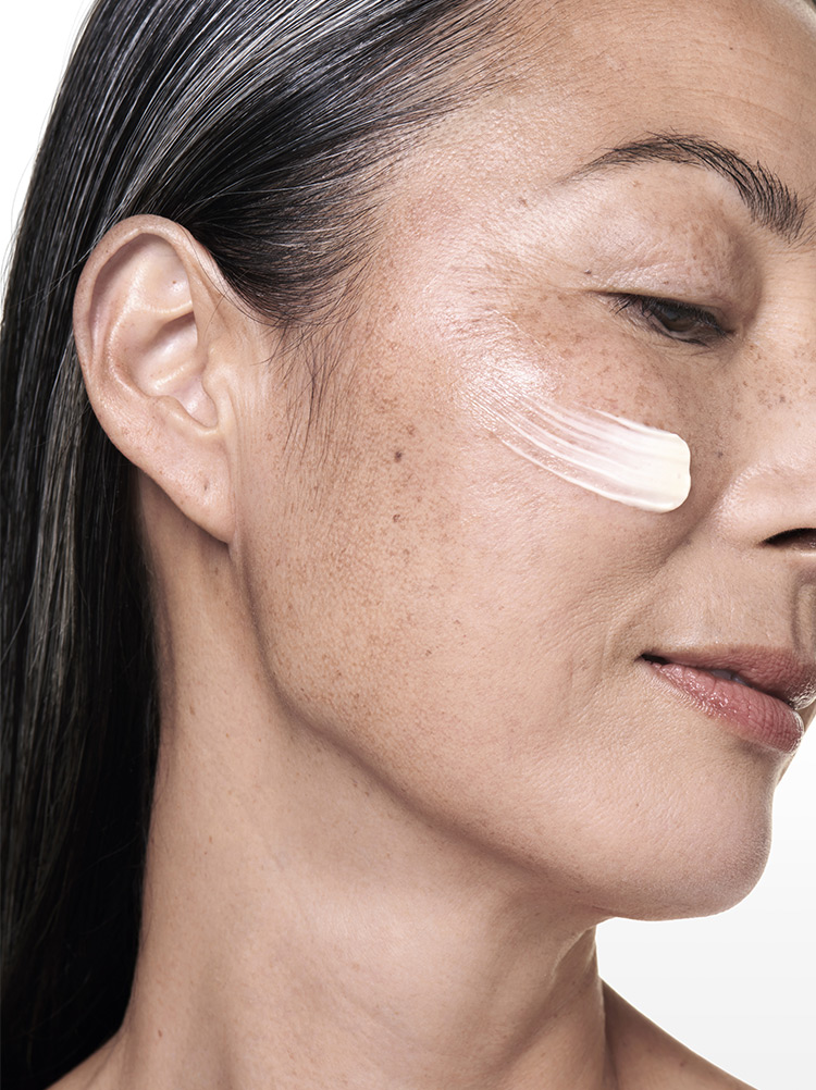 Shiseido Vital Perfection with a Shiseido model
