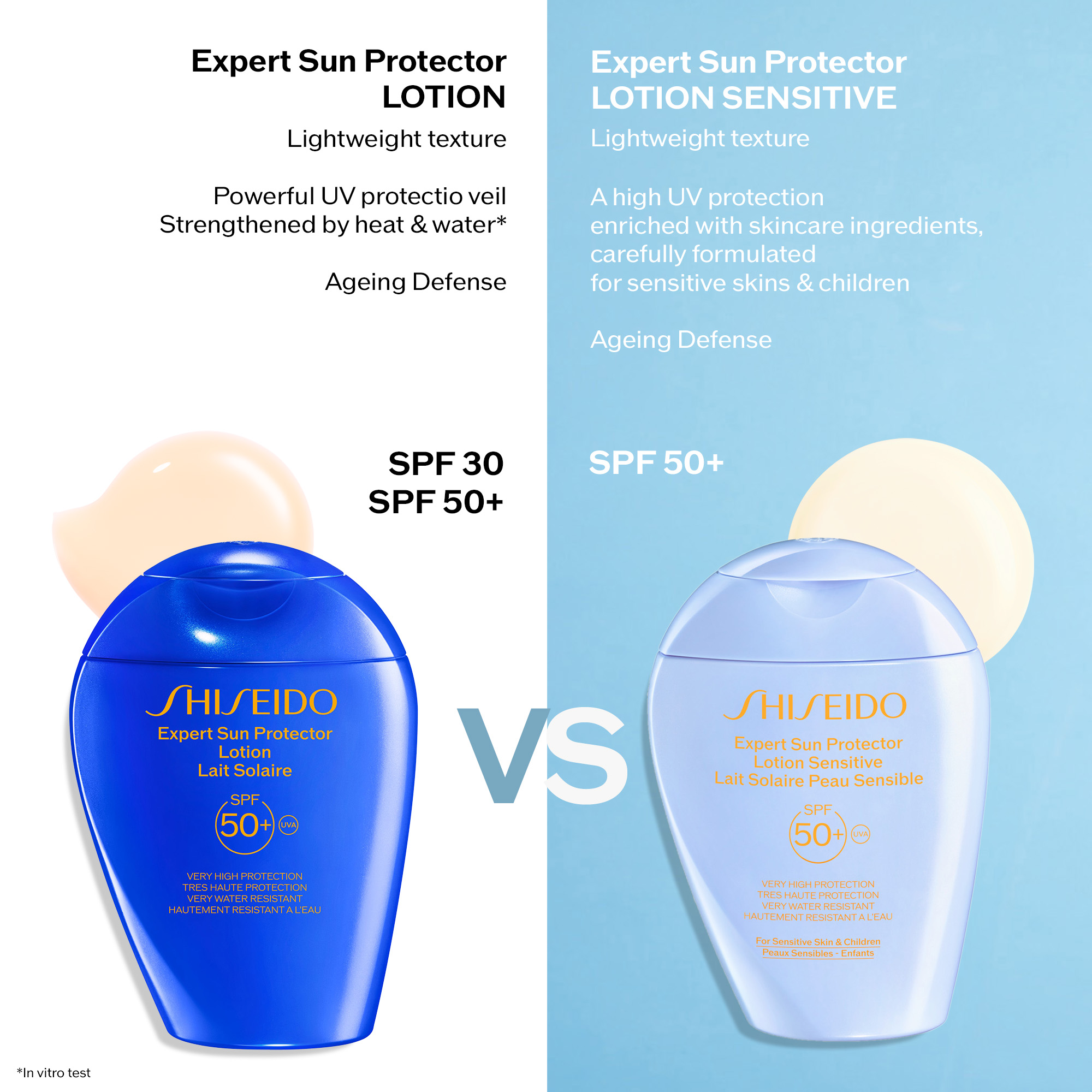SHISEIDO EXPERT SUN PROTECTOR LOTION SENSITIVE SPF50+, 